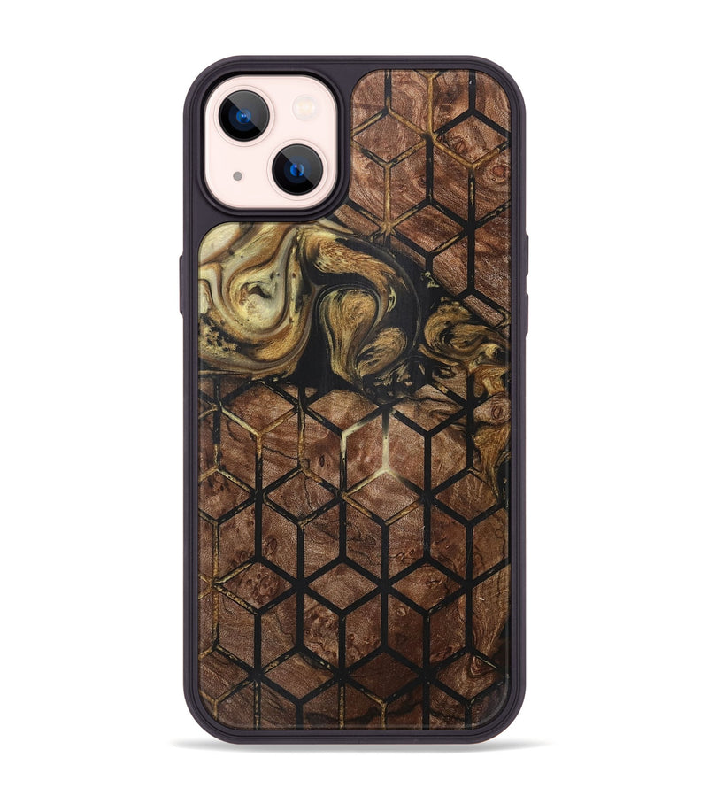 iPhone 14 Plus Wood+Resin Phone Case - Lyla (Pattern, 716155)