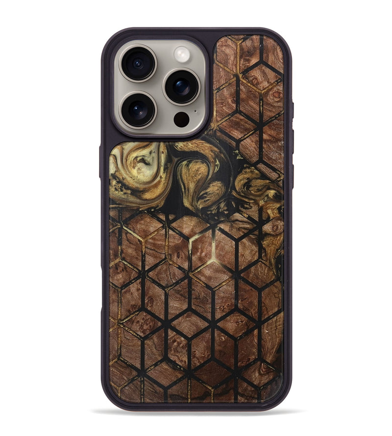 iPhone 16 Pro Max Wood+Resin Phone Case - Lyla (Pattern, 716155)