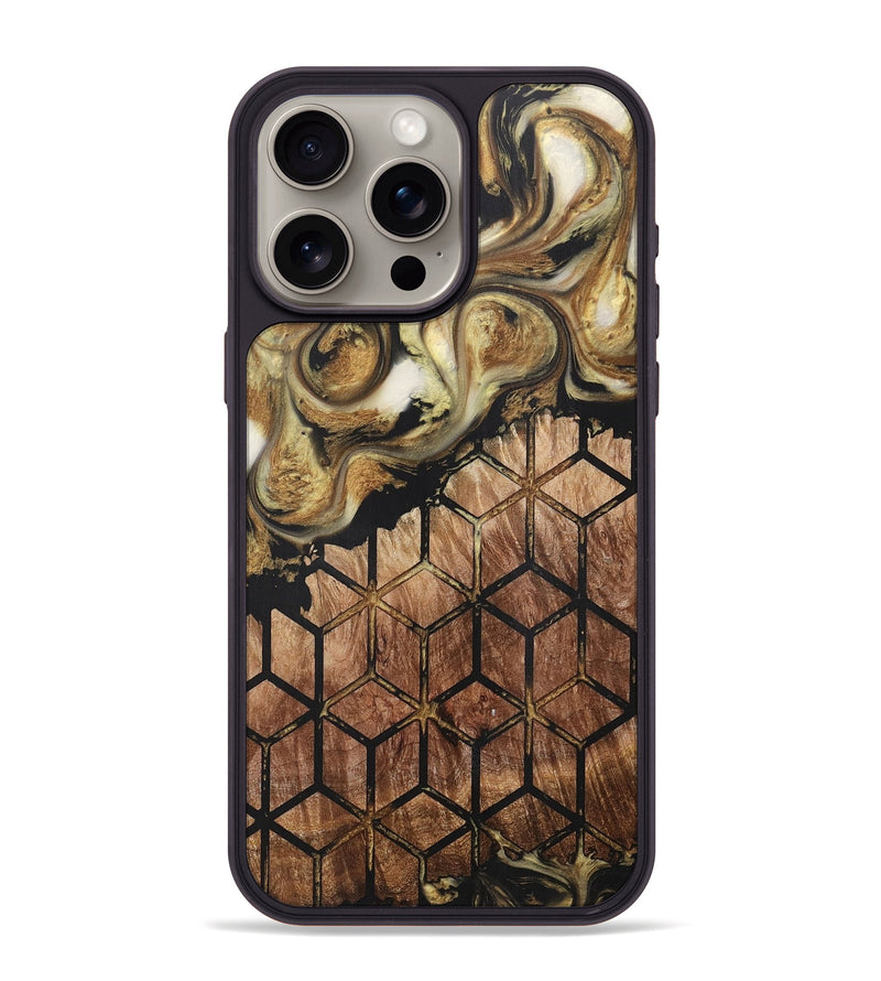 iPhone 15 Pro Max Wood+Resin Phone Case - Kane (Pattern, 716158)