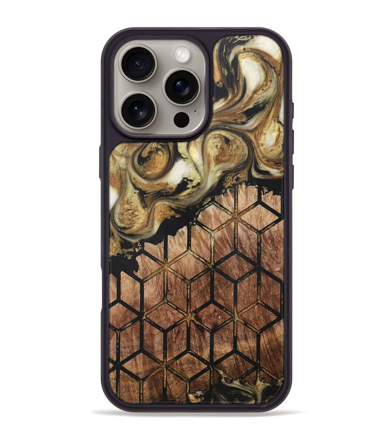 iPhone 16 Pro Max Wood+Resin Phone Case - Kane (Pattern, 716158)