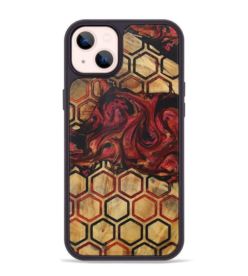 iPhone 14 Plus Wood+Resin Phone Case - Henrietta (Pattern, 716171)