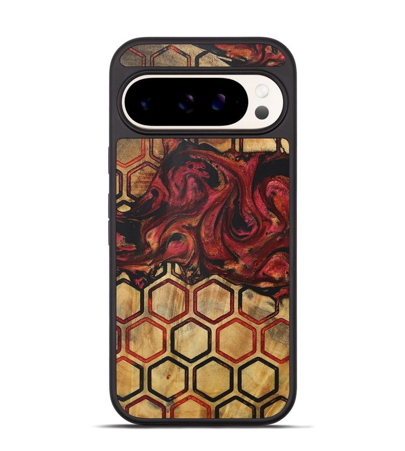 Pixel 9 Pro Wood+Resin Phone Case - Henrietta (Pattern, 716171)