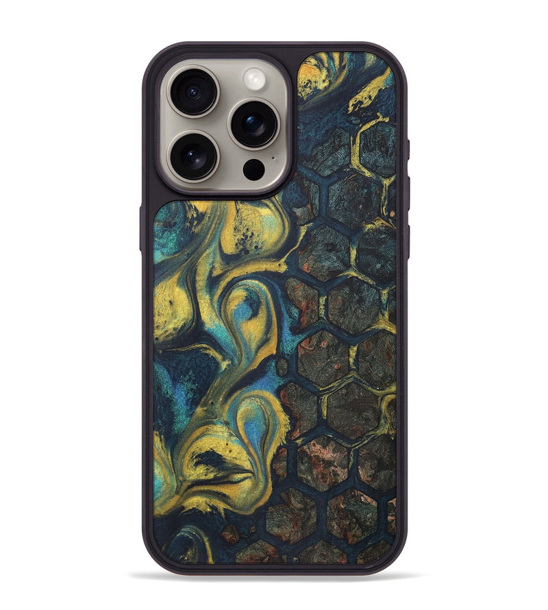 iPhone 15 Pro Max Wood+Resin Phone Case - Eunice (Pattern, 716173)