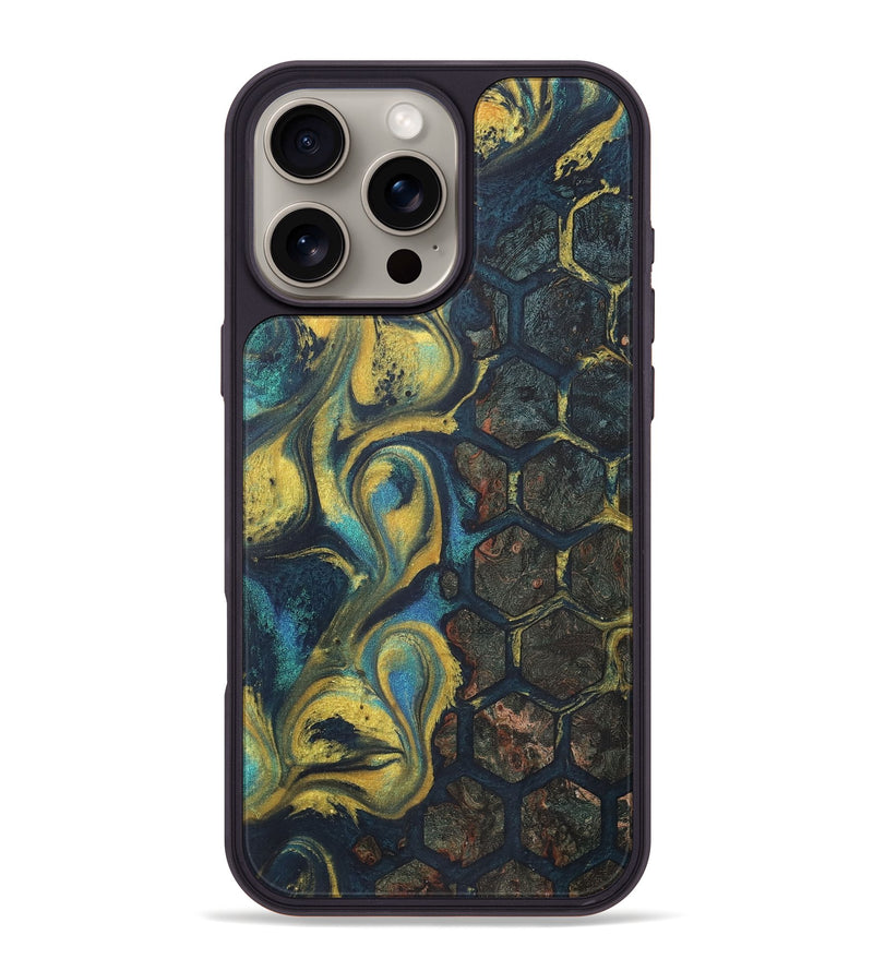 iPhone 16 Pro Max Wood+Resin Phone Case - Eunice (Pattern, 716173)