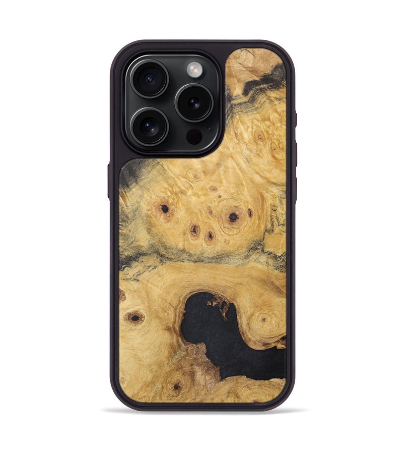 iPhone 15 Pro Wood+Resin Phone Case - Hayden (Wood Burl, 716180)