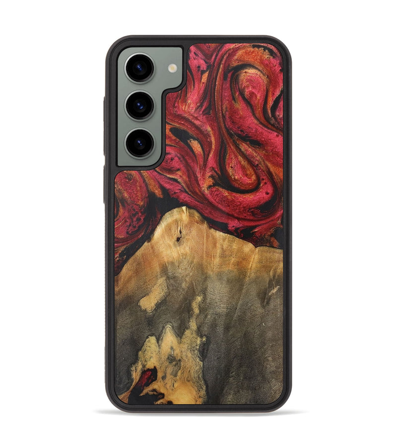 Galaxy S23 Plus Wood+Resin Phone Case - Tammie (Red, 716191)