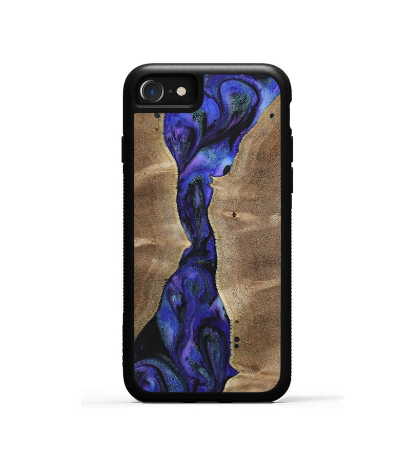 iPhone SE Wood+Resin Phone Case - Joe (Purple, 716273)