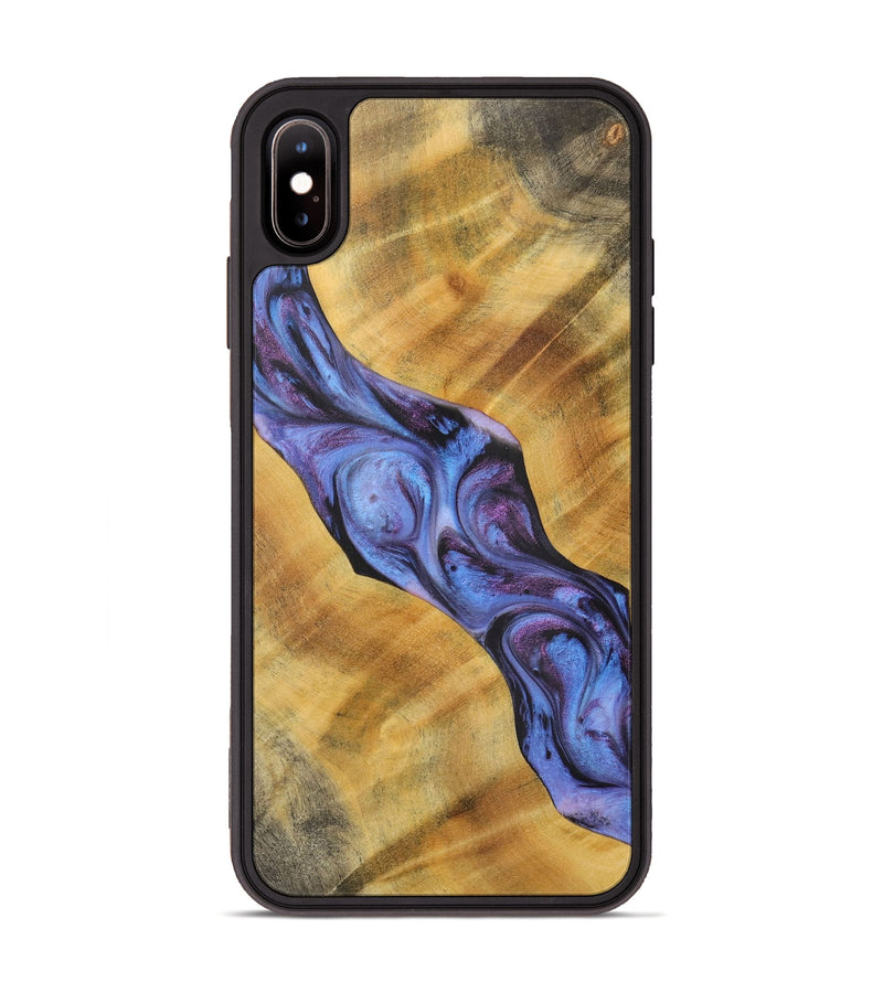 iPhone Xs Max Wood+Resin Phone Case - Mary (Purple, 716289)