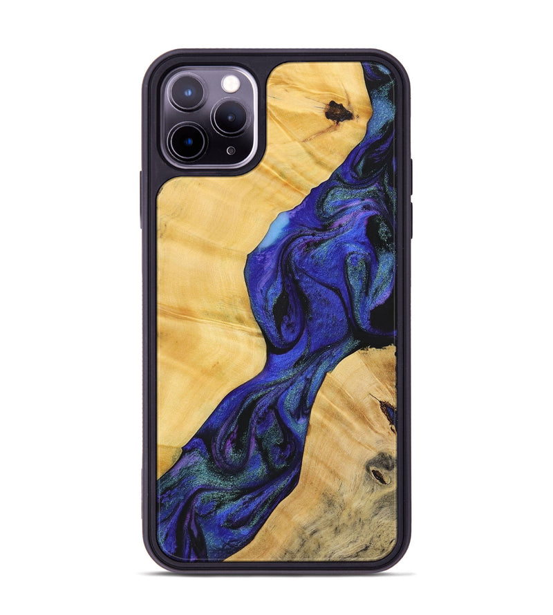 iPhone 11 Pro Max Wood+Resin Phone Case - Danica (Purple, 716290)