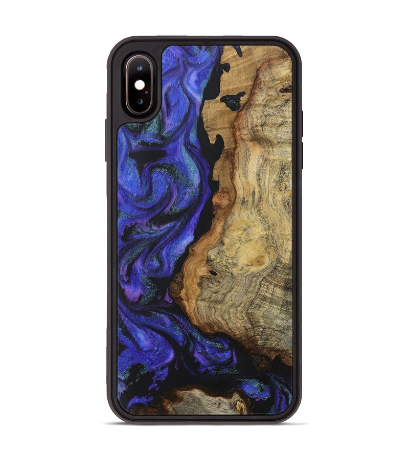 iPhone Xs Max Wood+Resin Phone Case - Malaysia (Purple, 716291)