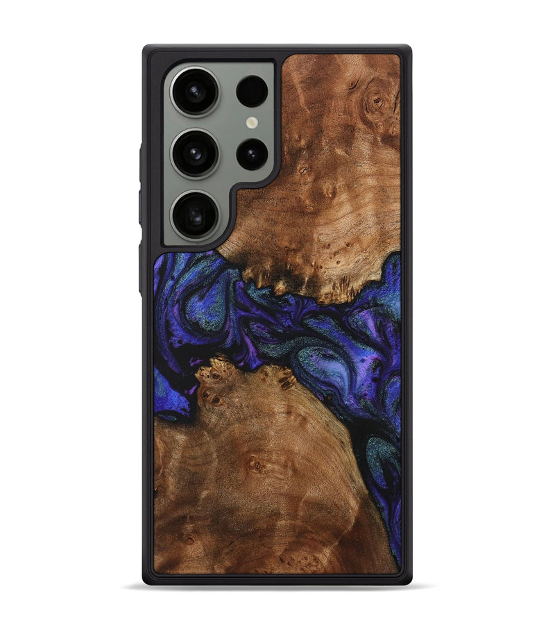 Galaxy S24 Ultra Wood+Resin Phone Case - Heath (Purple, 716294)