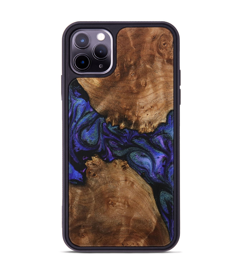 iPhone 11 Pro Max Wood+Resin Phone Case - Heath (Purple, 716294)