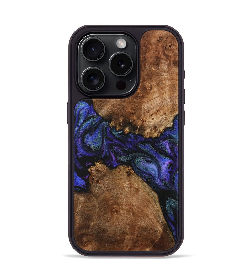 iPhone 15 Pro Wood+Resin Phone Case - Heath (Purple, 716294)