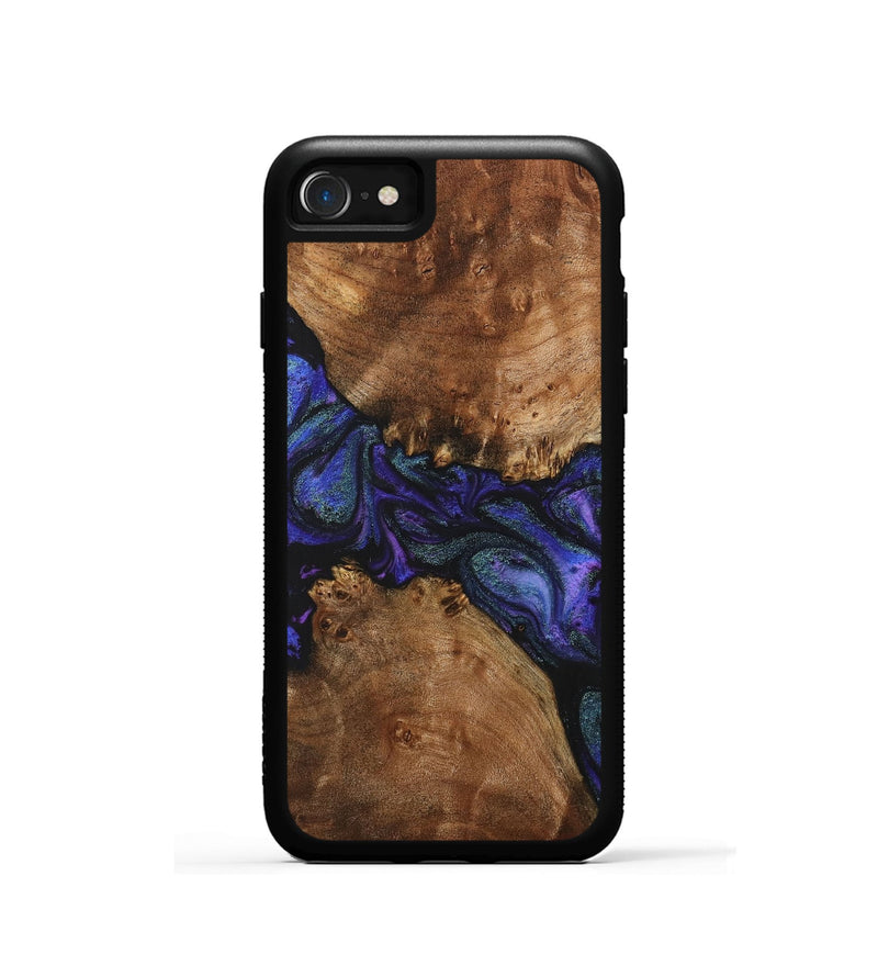 iPhone SE Wood+Resin Phone Case - Heath (Purple, 716294)