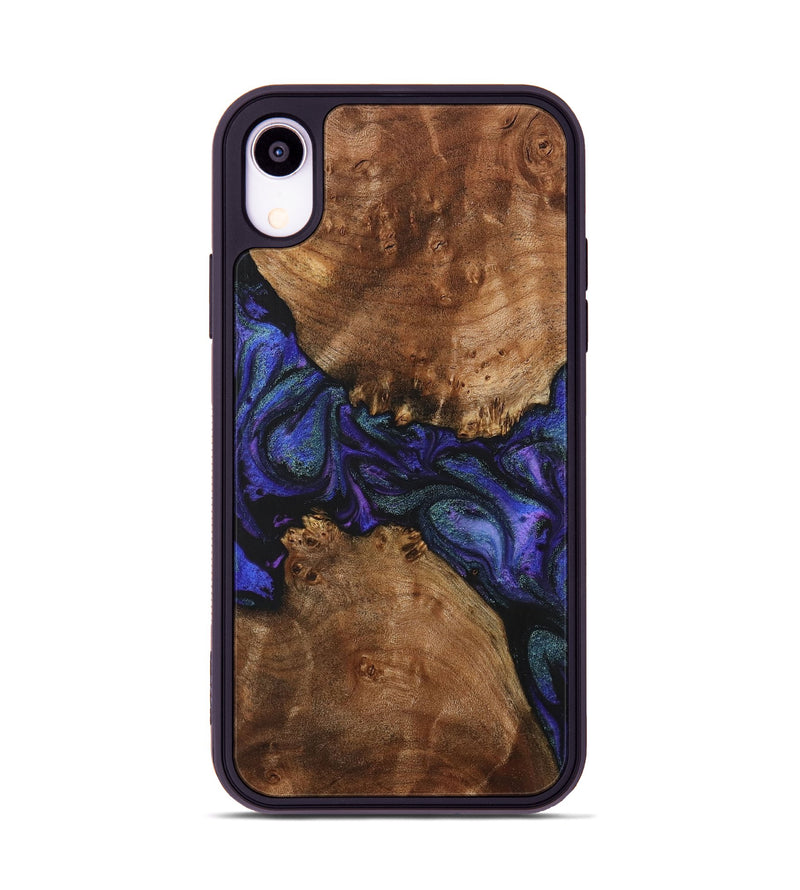 iPhone Xr Wood+Resin Phone Case - Heath (Purple, 716294)