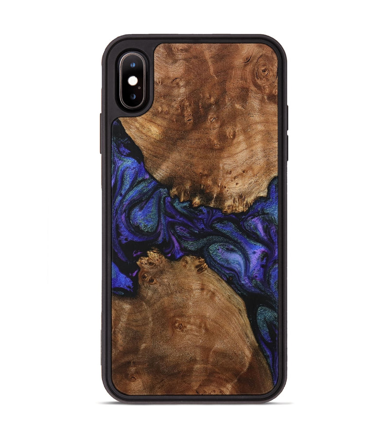 iPhone Xs Max Wood+Resin Phone Case - Heath (Purple, 716294)