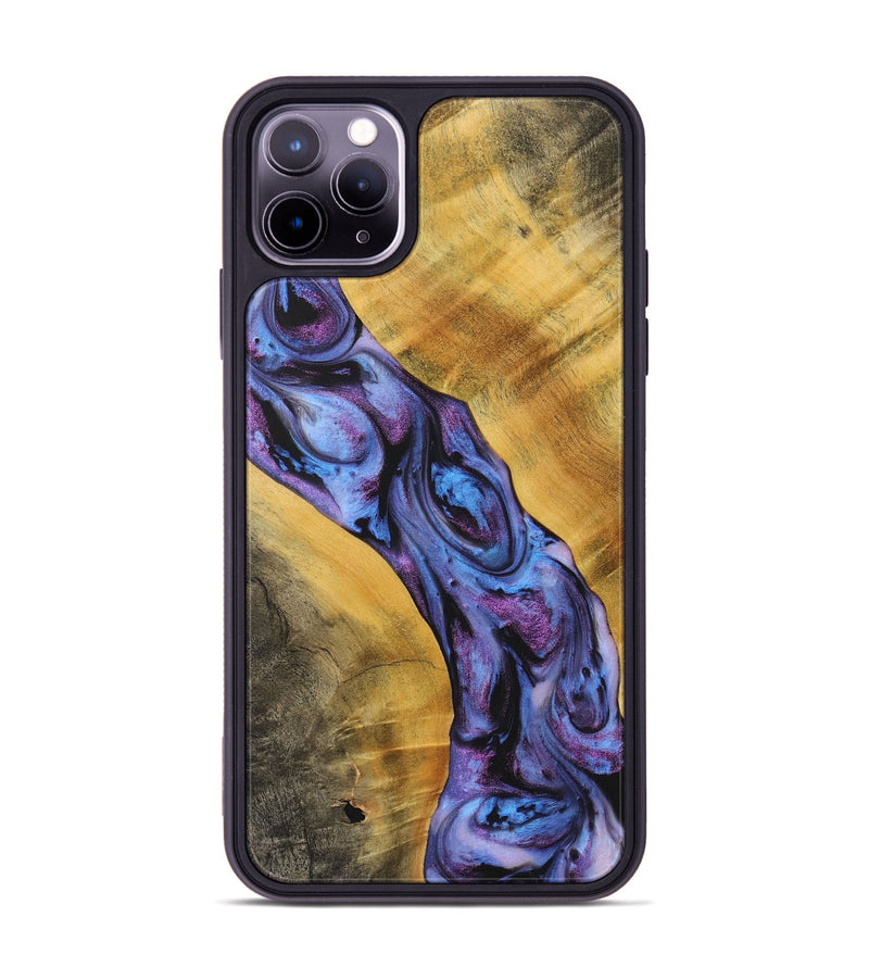 iPhone 11 Pro Max Wood+Resin Phone Case - Randall (Purple, 716298)