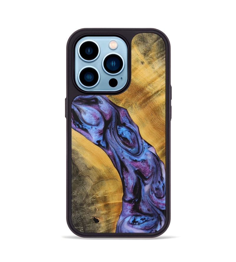 iPhone 14 Pro Wood+Resin Phone Case - Randall (Purple, 716298)