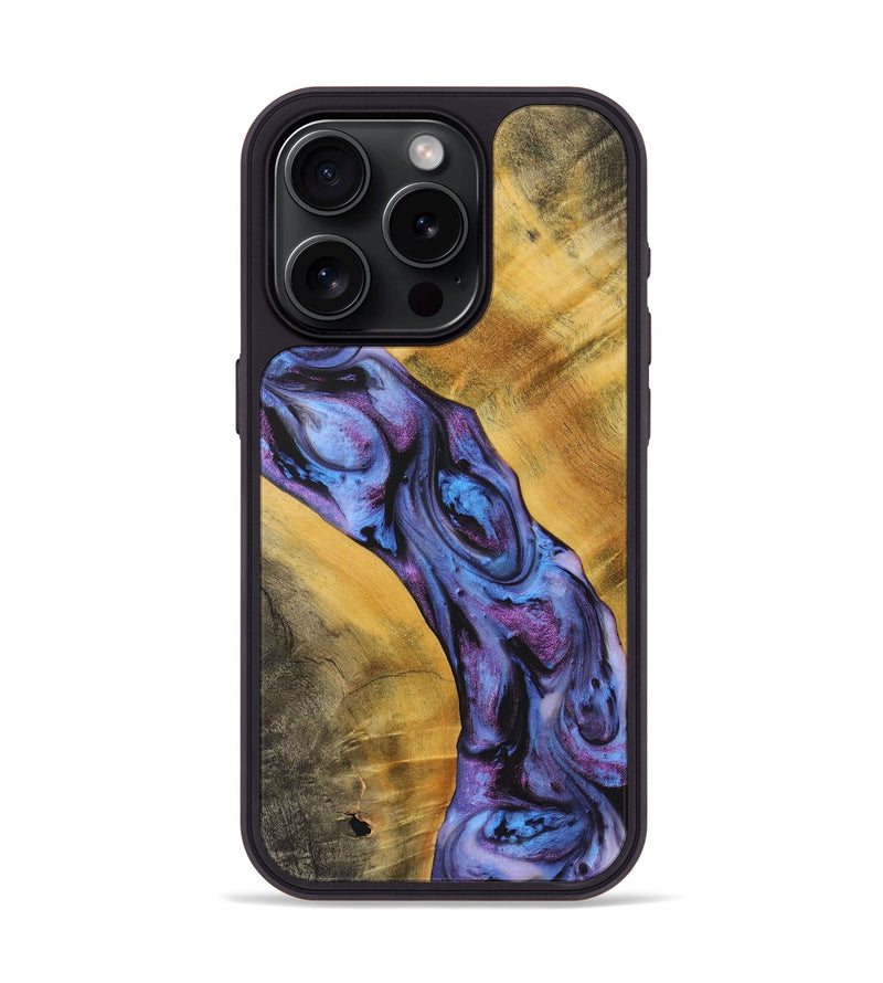 iPhone 15 Pro Wood+Resin Phone Case - Randall (Purple, 716298)