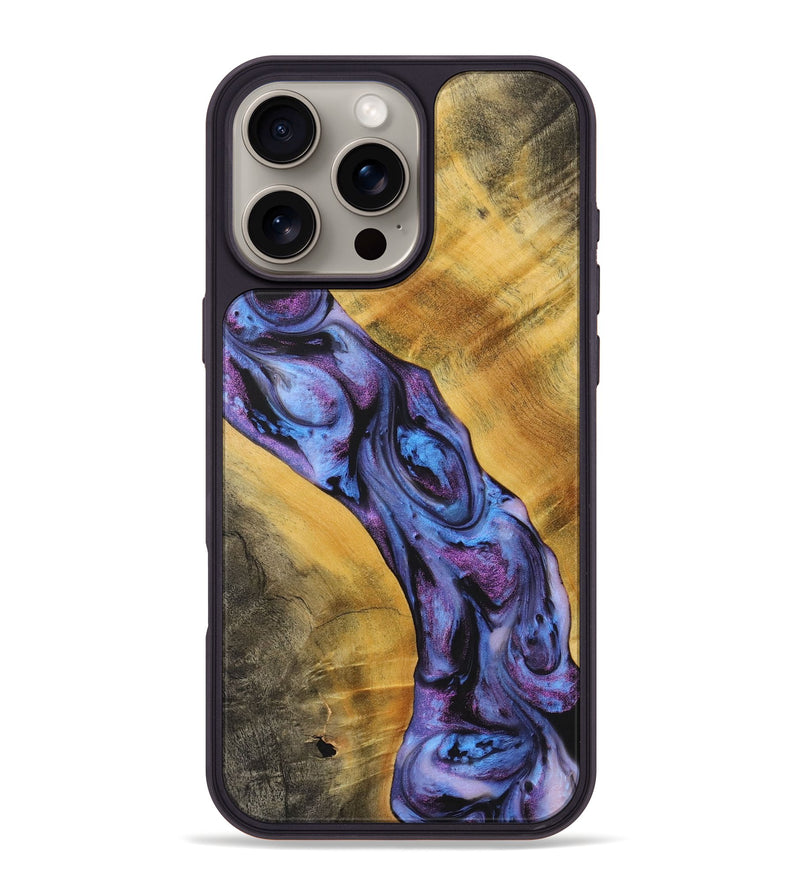 iPhone 16 Pro Max Wood+Resin Phone Case - Randall (Purple, 716298)