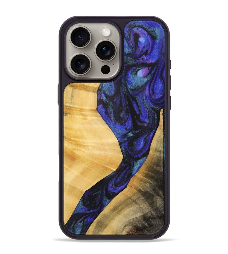 iPhone 16 Pro Max Wood+Resin Phone Case - Emersyn (Purple, 716299)