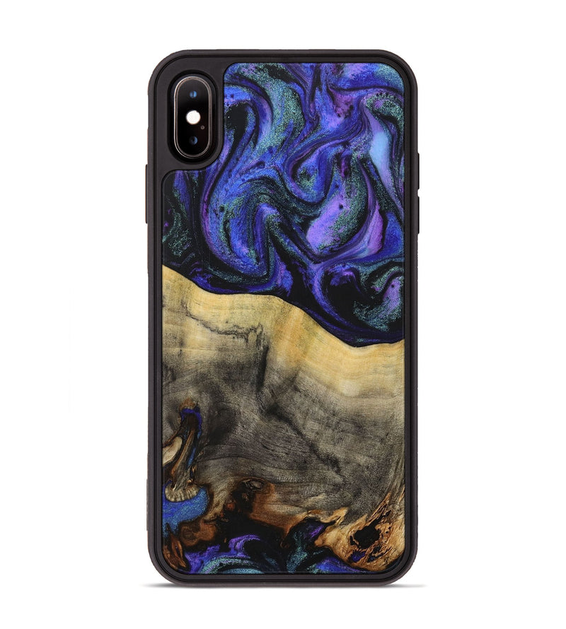 iPhone Xs Max Wood+Resin Phone Case - Rodrigo (Purple, 716302)