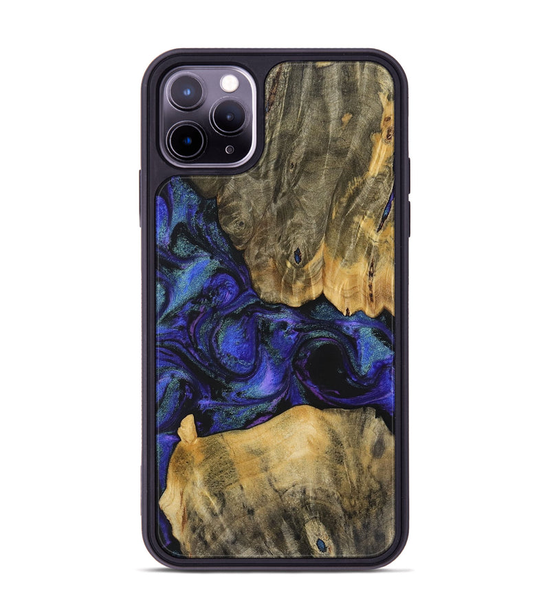 iPhone 11 Pro Max Wood+Resin Phone Case - Lori (Purple, 716306)