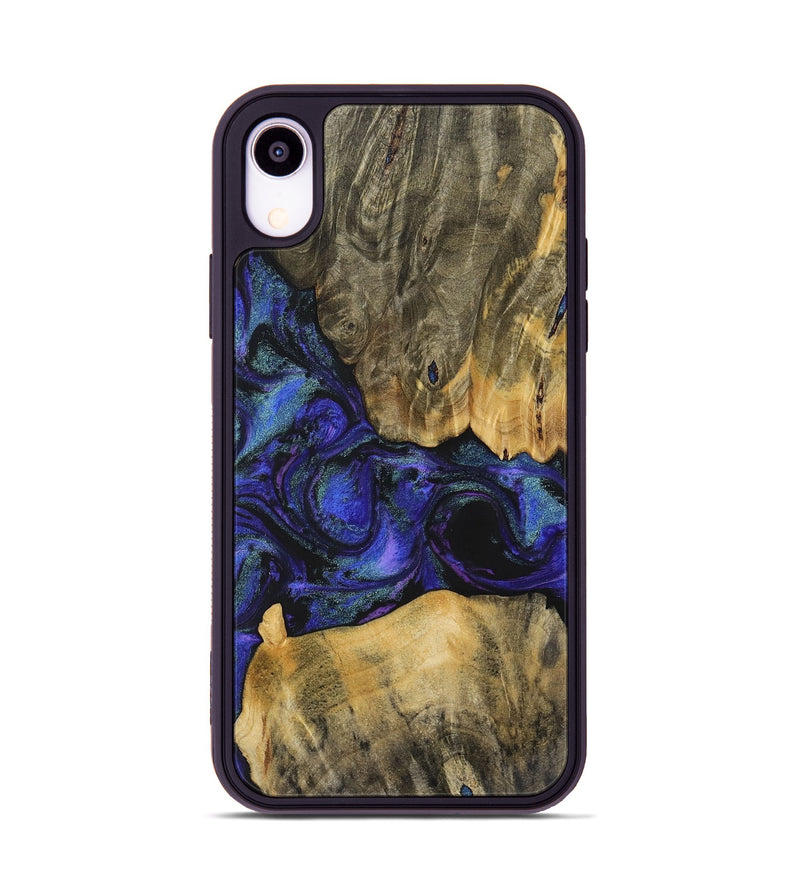 iPhone Xr Wood+Resin Phone Case - Lori (Purple, 716306)