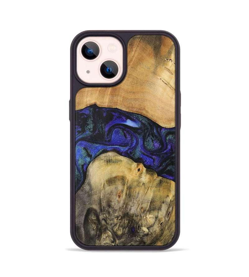 iPhone 14 Wood+Resin Phone Case - Lennon (Purple, 716307)