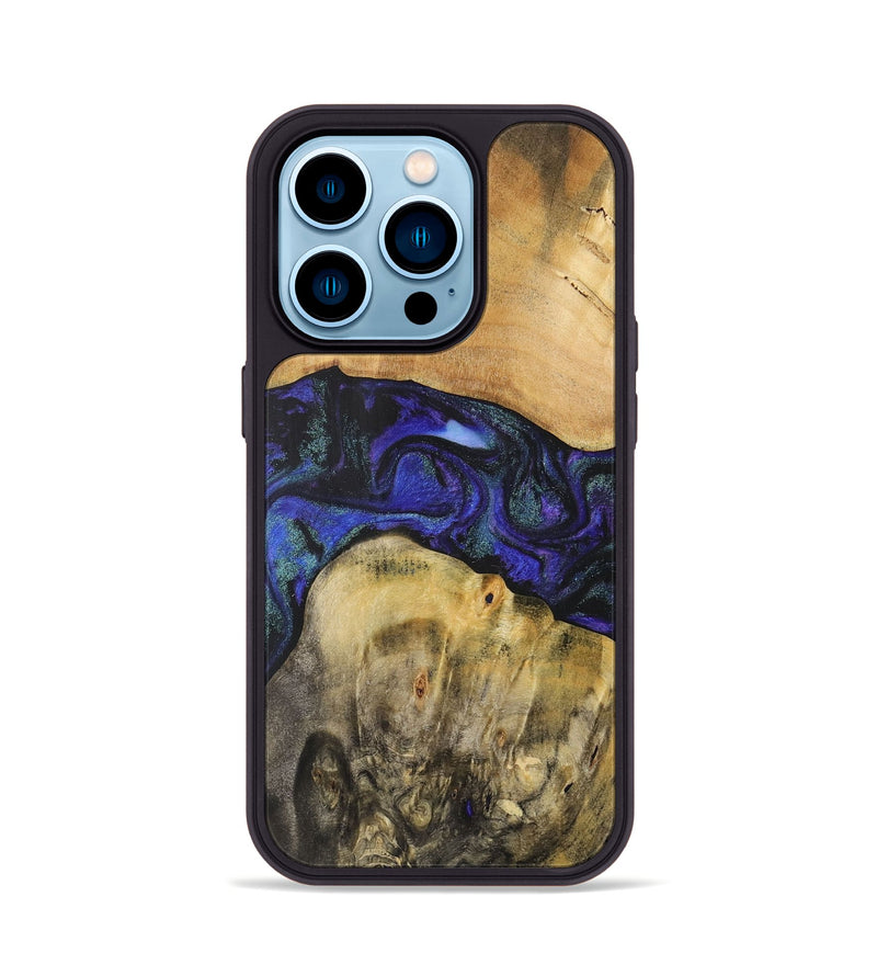 iPhone 14 Pro Wood+Resin Phone Case - Lennon (Purple, 716307)