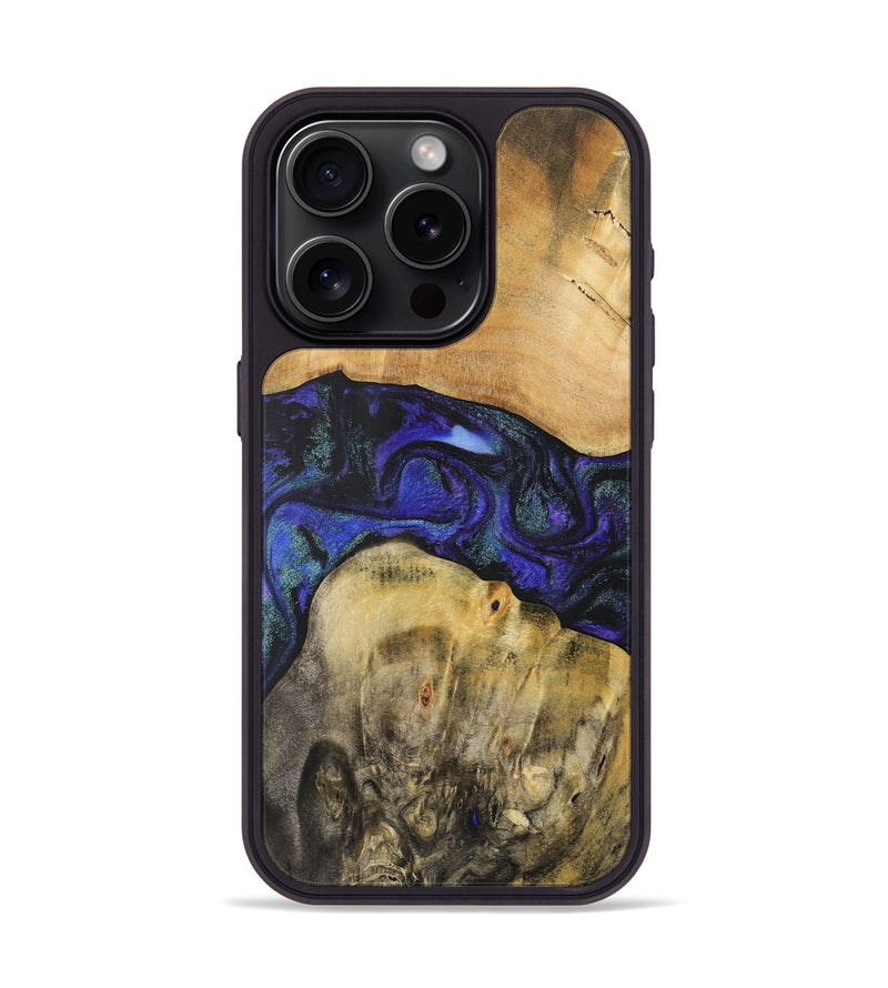 iPhone 15 Pro Wood+Resin Phone Case - Lennon (Purple, 716307)