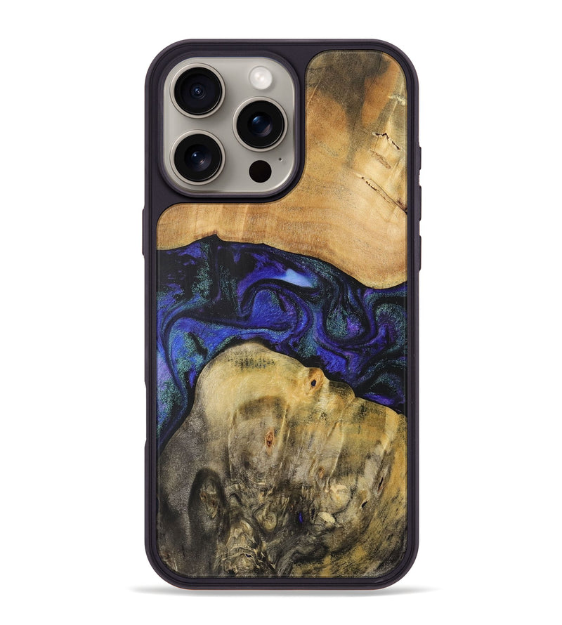 iPhone 16 Pro Max Wood+Resin Phone Case - Lennon (Purple, 716307)