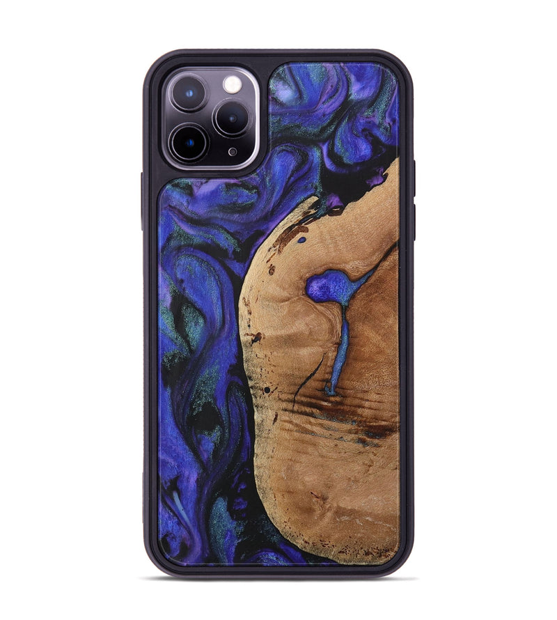 iPhone 11 Pro Max Wood+Resin Phone Case - Lindsey (Purple, 716308)