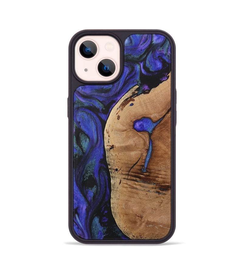 iPhone 14 Wood+Resin Phone Case - Lindsey (Purple, 716308)