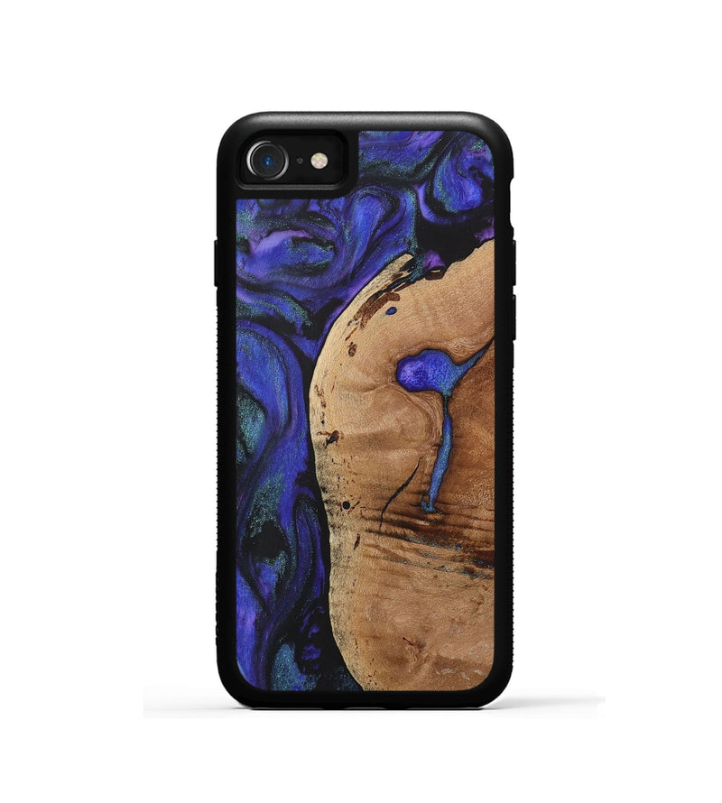 iPhone SE Wood+Resin Phone Case - Lindsey (Purple, 716308)