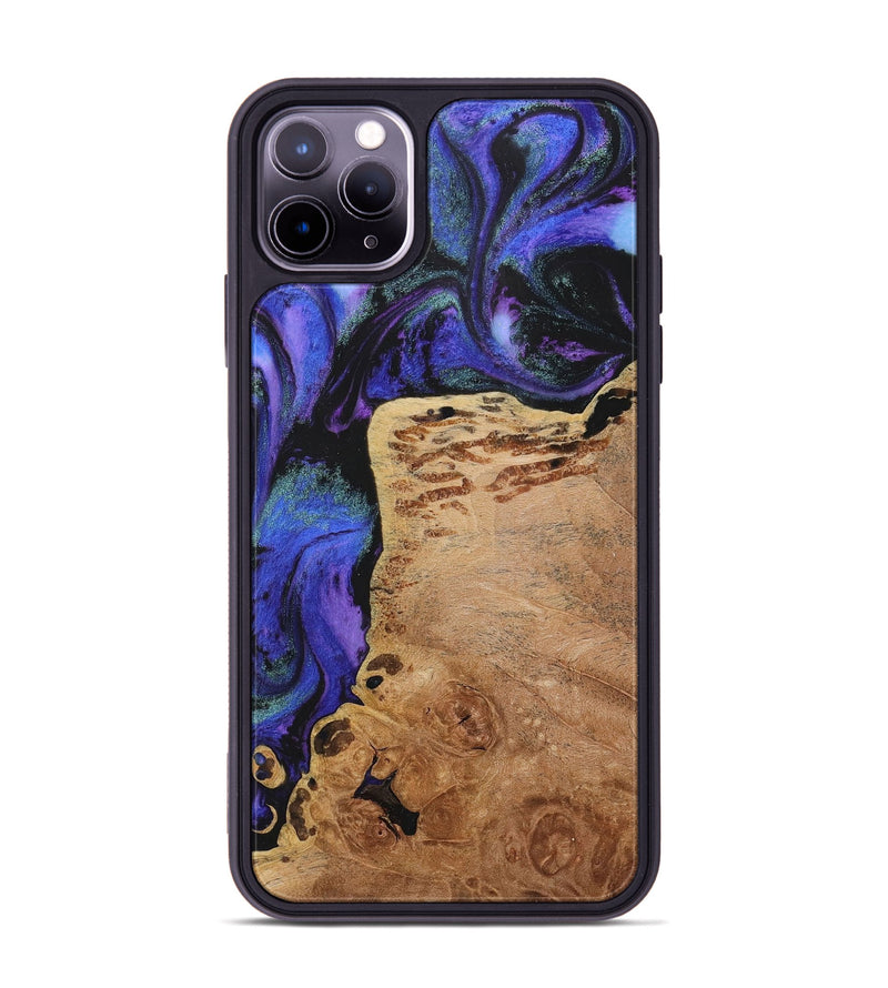 iPhone 11 Pro Max Wood+Resin Phone Case - Otis (Purple, 716309)