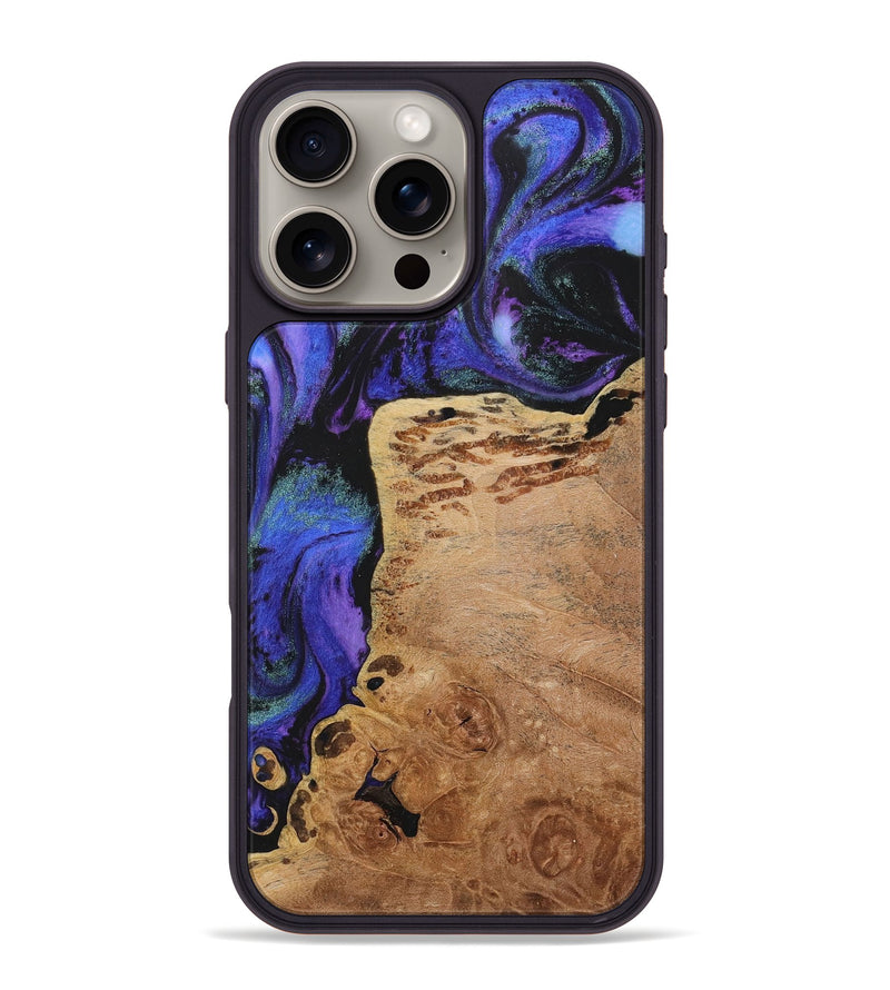 iPhone 16 Pro Max Wood+Resin Phone Case - Otis (Purple, 716309)