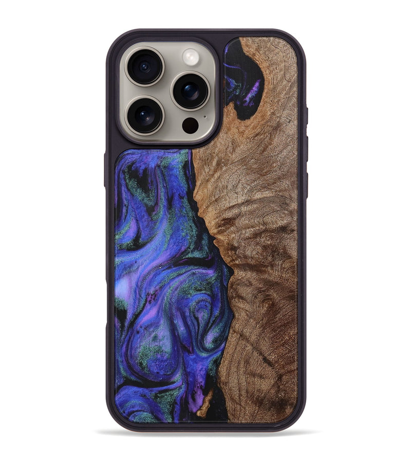 iPhone 16 Pro Max Wood+Resin Phone Case - Dalton (Purple, 716310)