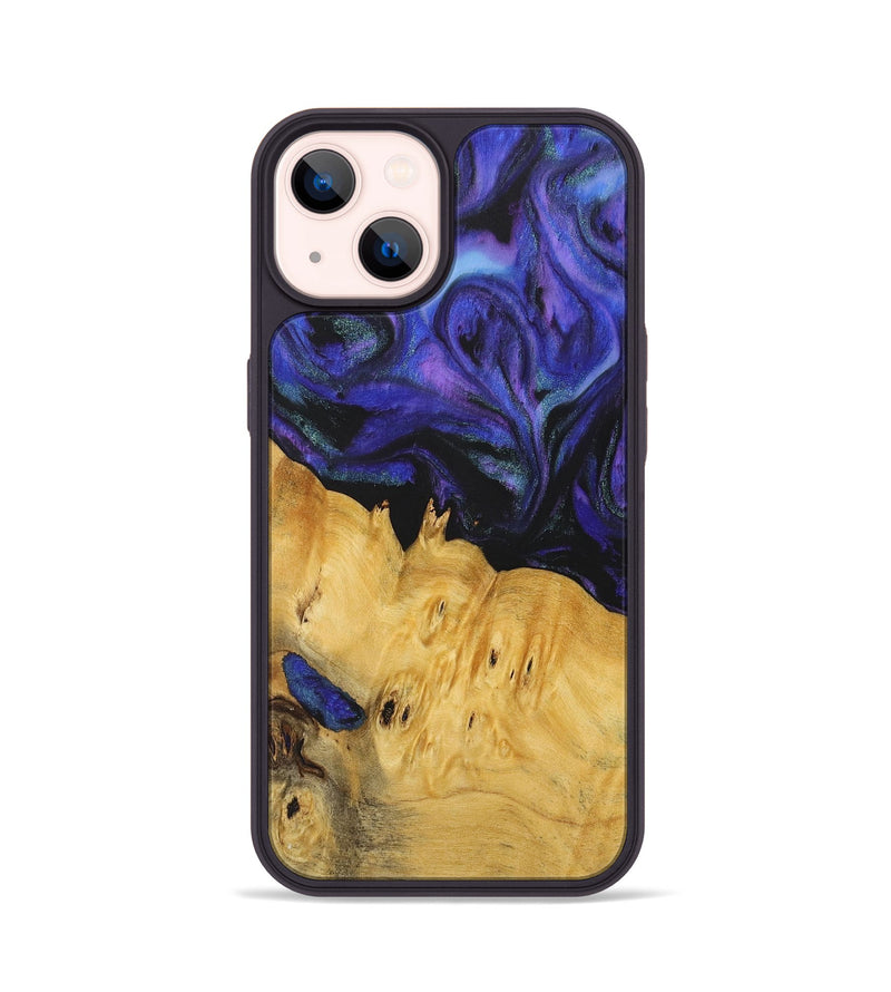 iPhone 14 Wood+Resin Phone Case - Wyatt (Purple, 716312)