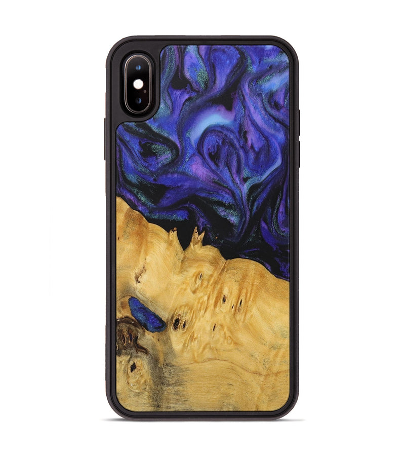 iPhone Xs Max Wood+Resin Phone Case - Wyatt (Purple, 716312)