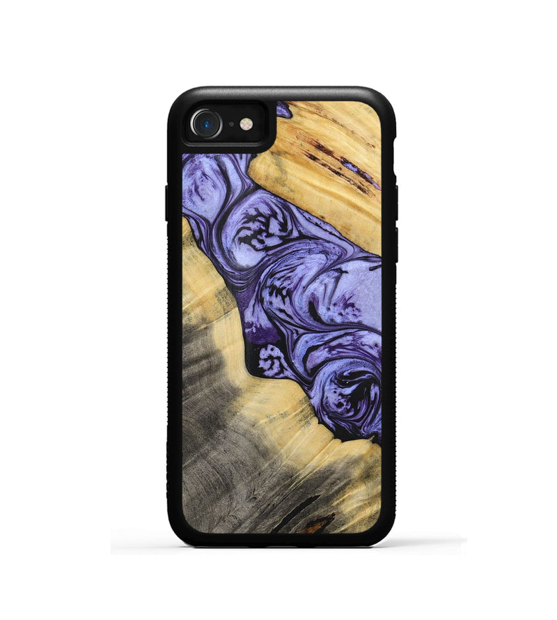 iPhone SE Wood+Resin Phone Case - Susie (Purple, 716322)