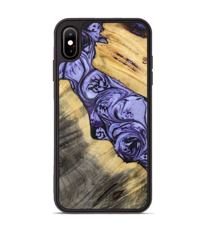 iPhone Xs Max Wood+Resin Phone Case - Susie (Purple, 716322)