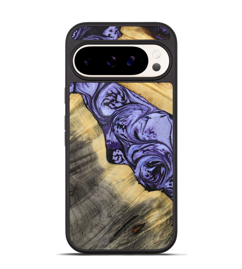 Pixel 9 Wood+Resin Phone Case - Susie (Purple, 716322)