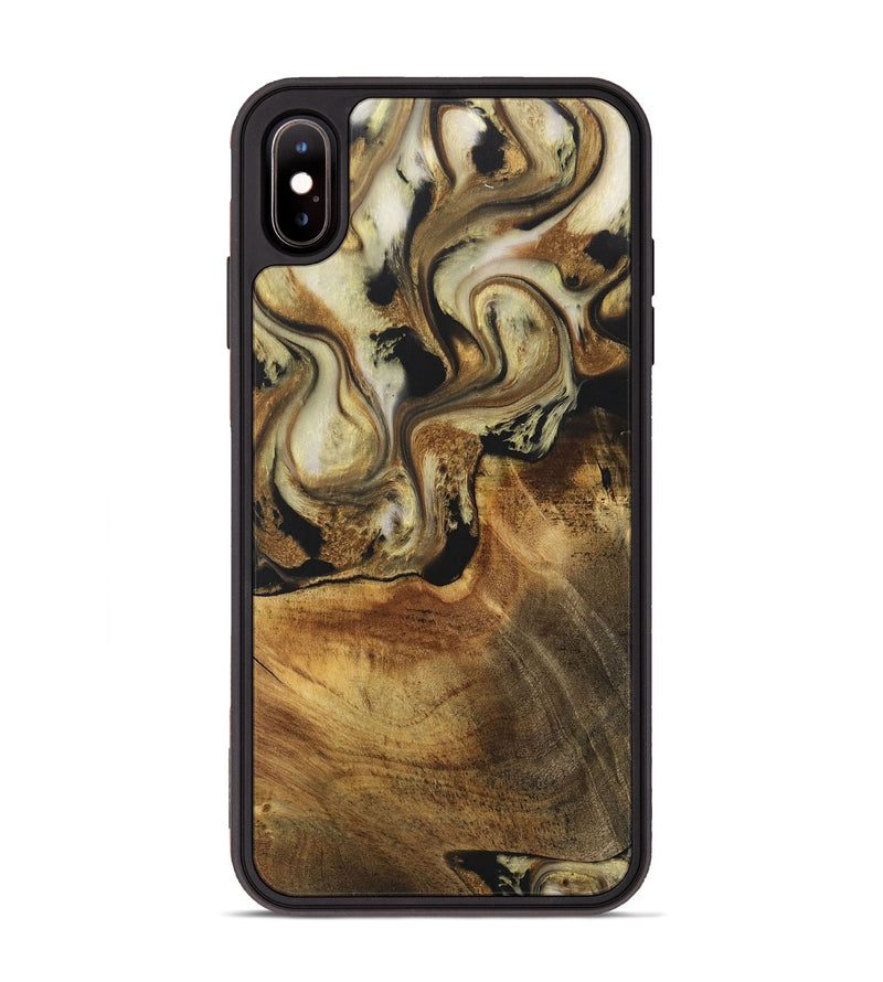 iPhone Xs Max Wood+Resin Phone Case - Jo (Black & White, 716329)