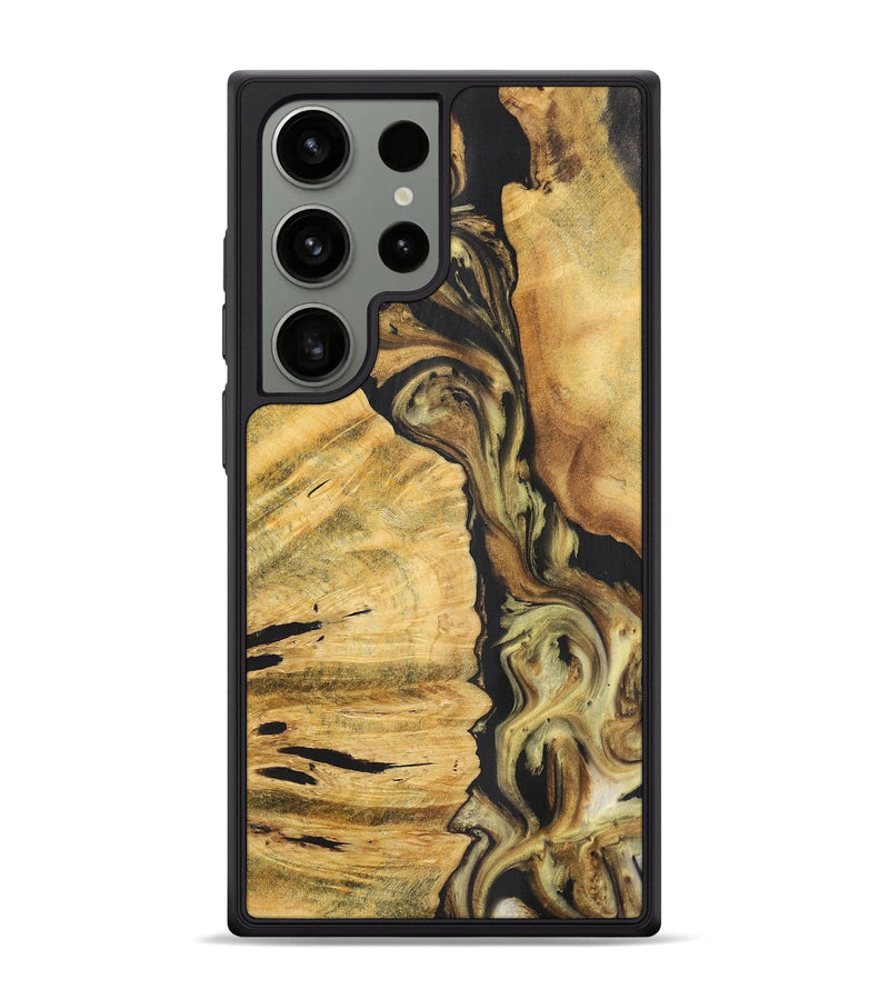 Galaxy S24 Ultra Wood+Resin Phone Case - Harrison (Black & White, 716330)