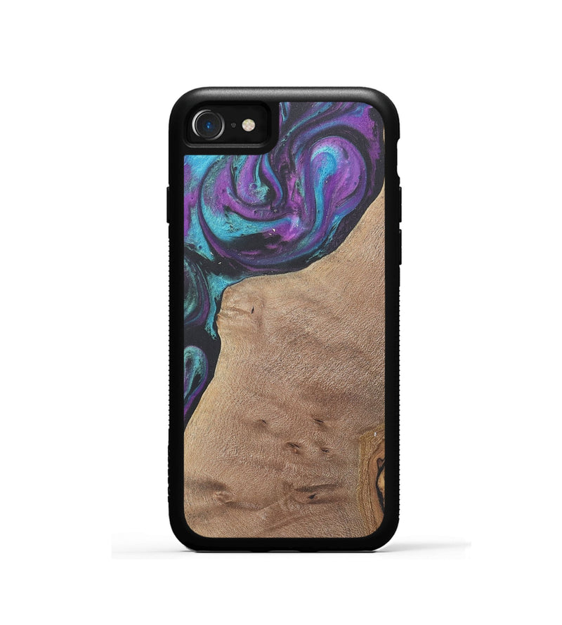 iPhone SE Wood+Resin Phone Case - Kiana (Purple, 716400)