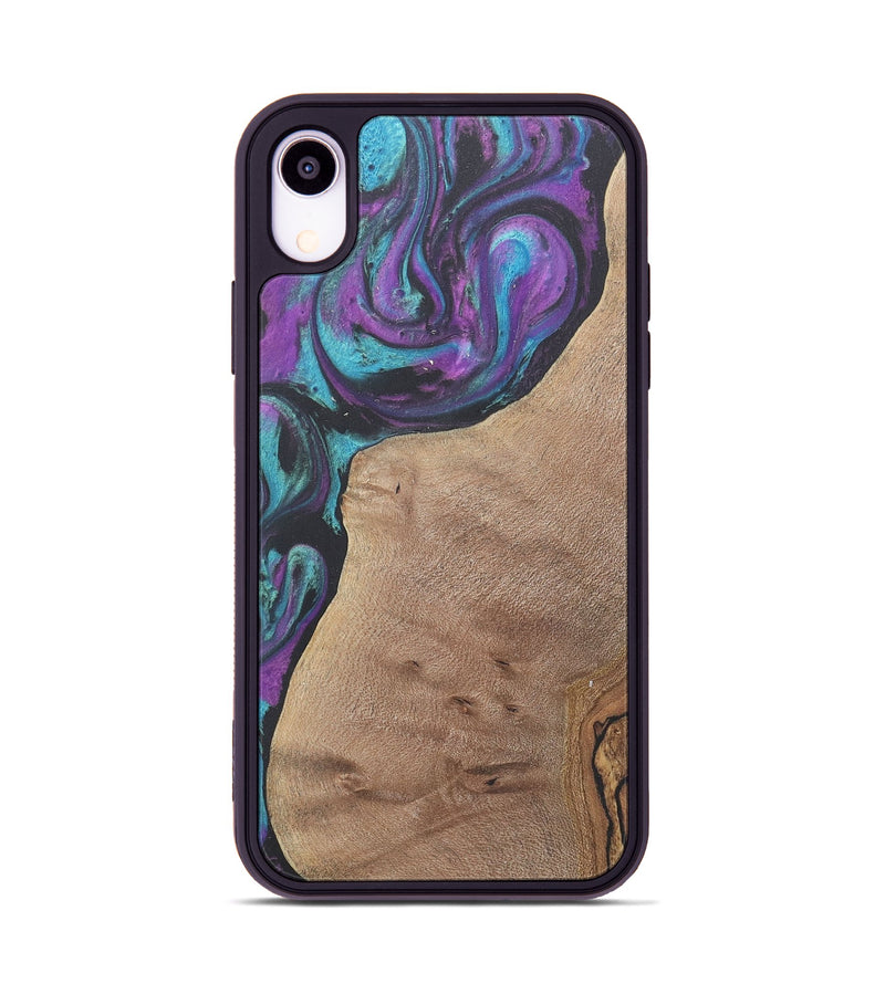 iPhone Xr Wood+Resin Phone Case - Kiana (Purple, 716400)