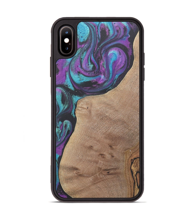 iPhone Xs Max Wood+Resin Phone Case - Kiana (Purple, 716400)