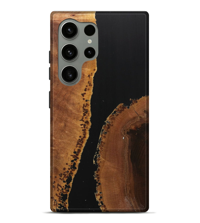 Galaxy S24 Ultra Wood+Resin Live Edge Phone Case - Joaquin (Pure Black, 716407)