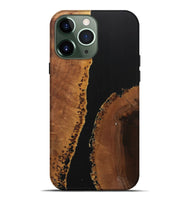 iPhone 13 Pro Max Wood+Resin Live Edge Phone Case - Joaquin (Pure Black, 716407)